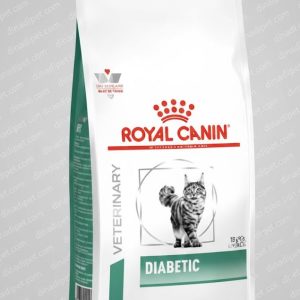 بسته غذای خشک درمانی رویال کنین دیابتیک مخصوص گربه (۲ کیلوگرم) با واترمارک DinaDigiPet