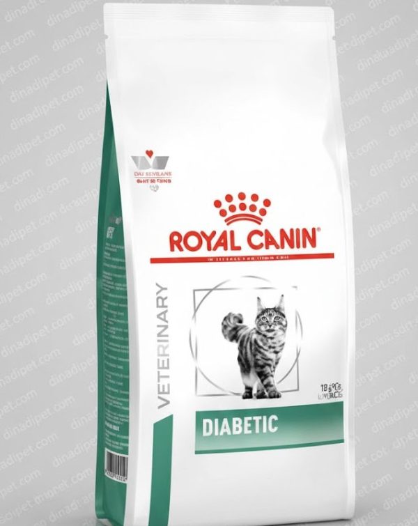 بسته غذای خشک درمانی رویال کنین دیابتیک مخصوص گربه (۲ کیلوگرم) با واترمارک DinaDigiPet